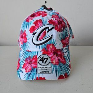Cleveland Cavaliers Hat Cap Strap Back Tropical Floral 47 Clean Up NBA Womens